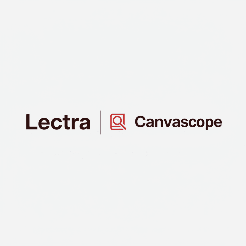 The Lectra Notes and Canvascope wordmarks side by side, 1024 × 1024 PNG. It carries the previous company name, so use it only when the older branding is the subject.